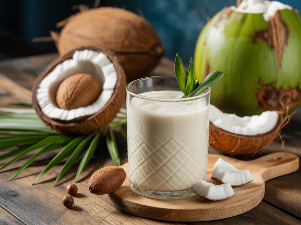 Cocktail au lait de coco : textures douces et parfums tropicaux