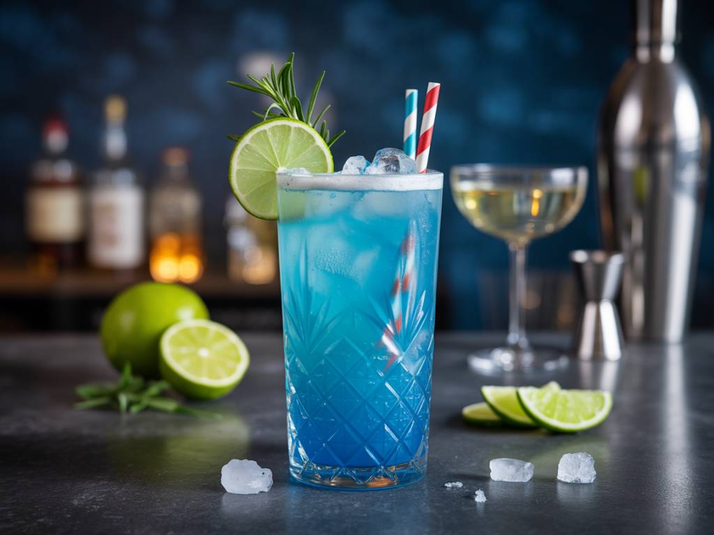 Blue kamikaze cocktail : une explosion de saveurs et de couleur bleue