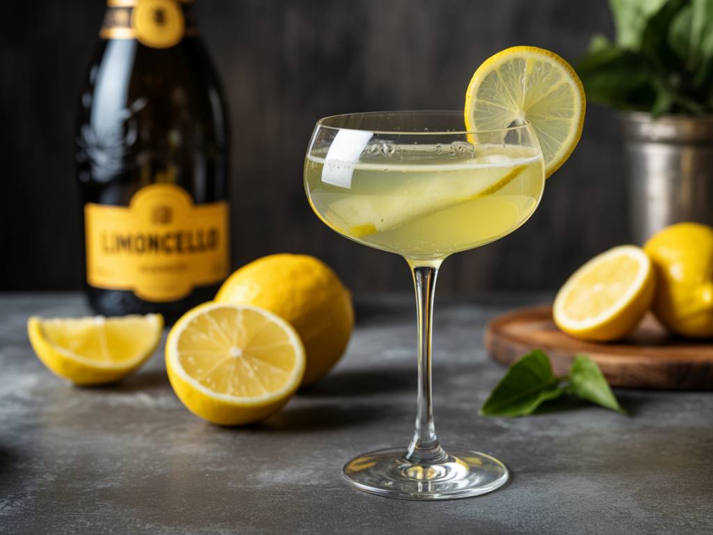 Cocktail prosecco limoncello : notes citronnées et fines bulles italiennes